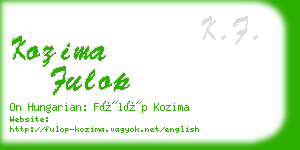 kozima fulop business card